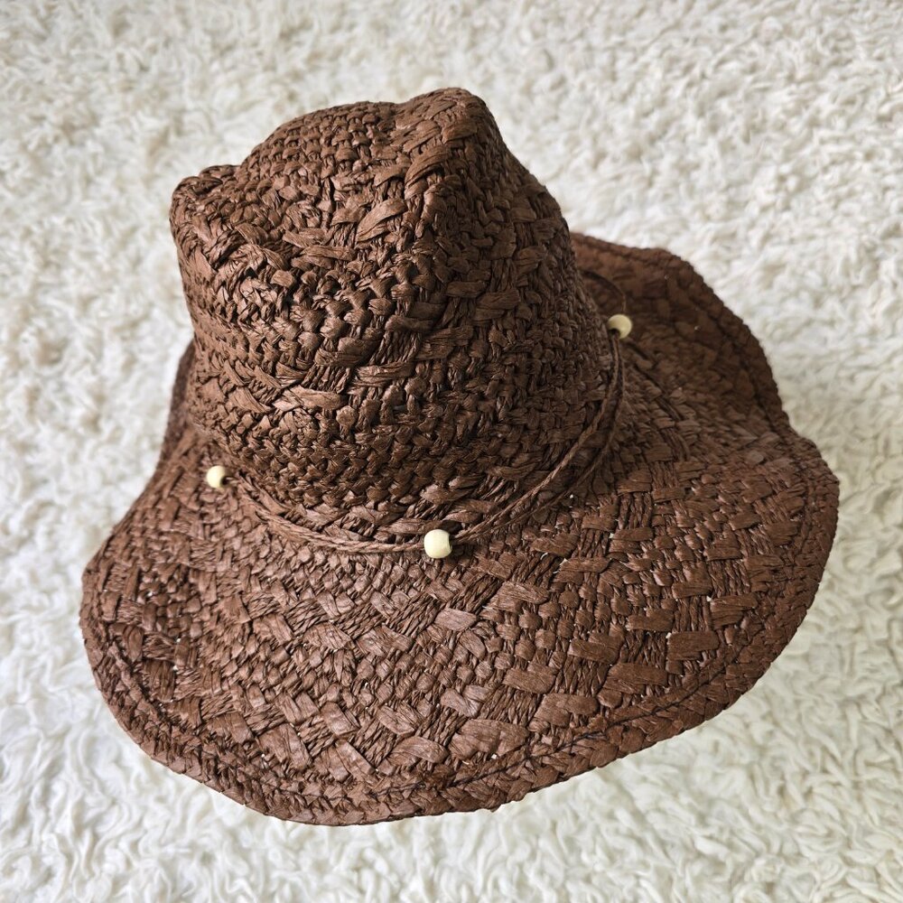 Princess Polly All Natural Woven Shapeable Hat with Wire Brim, Size M/L - Picture 3 of 8